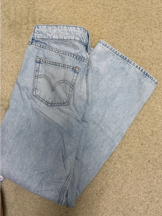 Levi's Superlow Light Blue Wide Leg Jeans - Picture 3 of 6